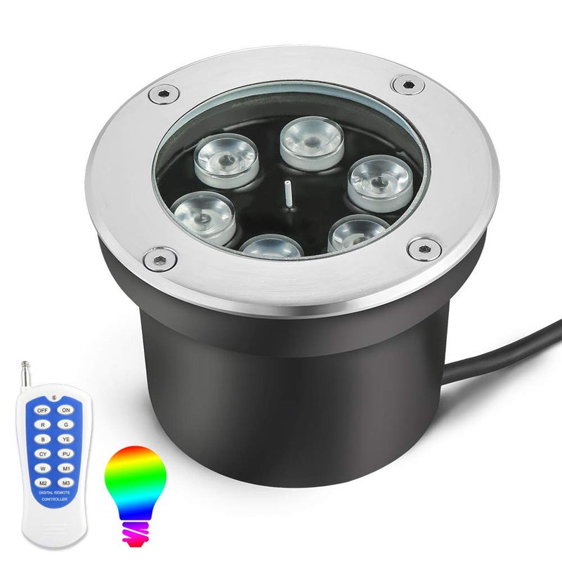 RSN LED إضاءة المناظر الطبيعية LED RSN 18W RGB ضوء تحت الأرض IP65 مقاوم للماء 12V أضواء المناظر الطبيعية تحكم عن بعد لمدخل السيارة سطح الدرج حديقة أضواء خارجية - Image 1